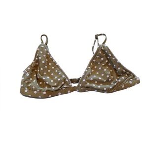 RHYTHM Green Polka Dot Triangle Bikini Top